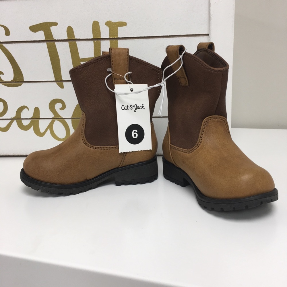 Cat & Jack Toddler Boots Brown Size 6 - Picture 2 of 8